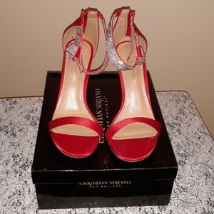 Sexy Red Heels with Rhinestones Size 9